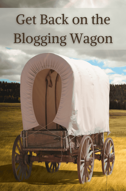 a wagon in a wide open space get back on the blogging wagon